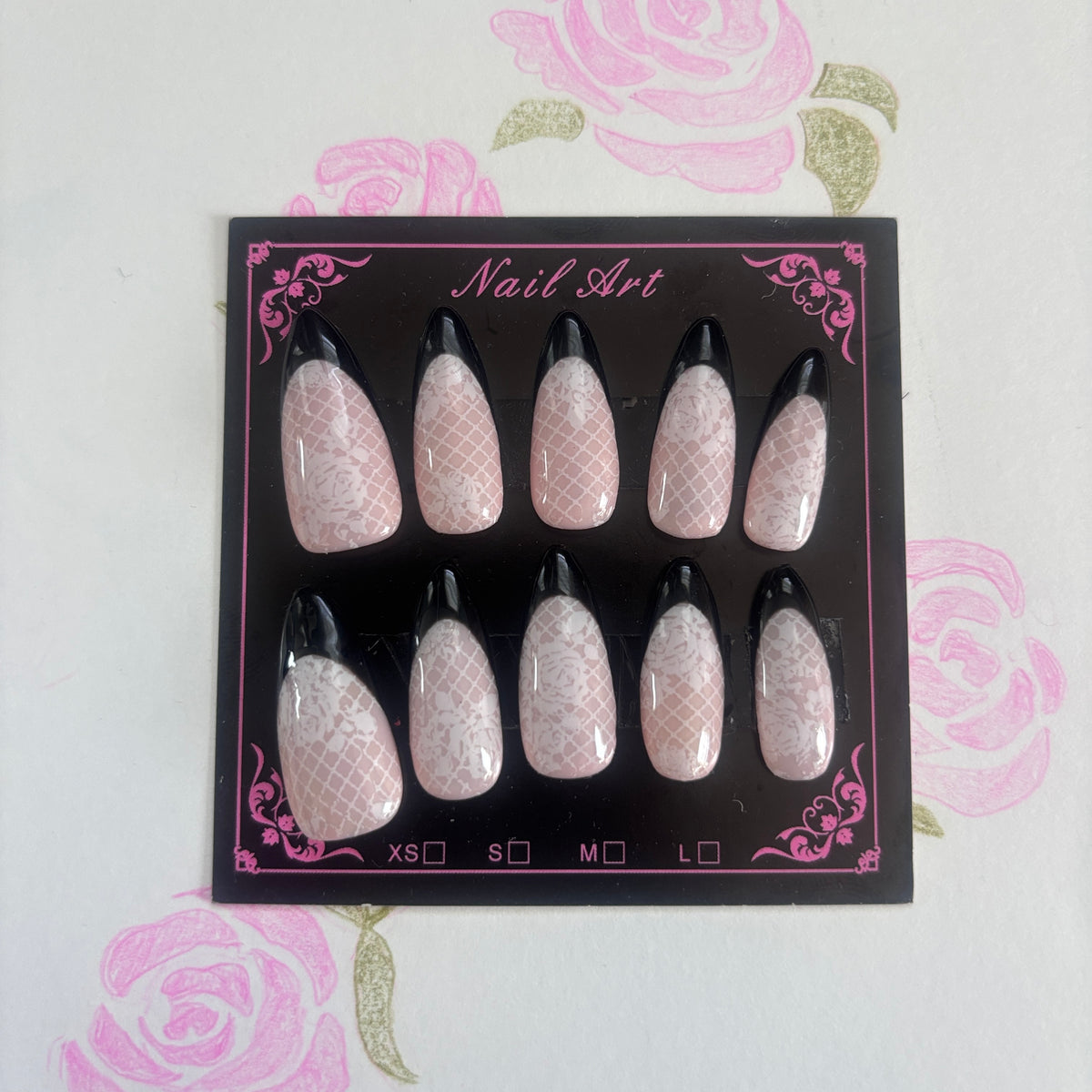 Lace French Nail Set